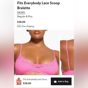 Brand new with tag Skimms pink lace bralette size medium. Sold out.